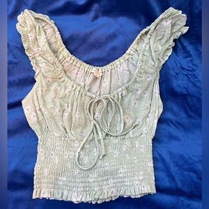 Pacsun floral cropped scrunch tank!💐